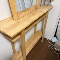 木製ドレッサー・ナチュラルの画像