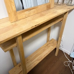 木製ドレッサー・ナチュラルの画像