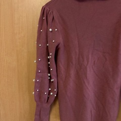ニットトップス　パール　美品の画像