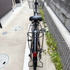 【26インチ】自転車 ママチャリ ブラック 6段変速 オートライトの画像