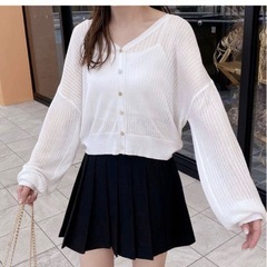 最安値！GRL シアーストライプカーディガン [an1045]の画像