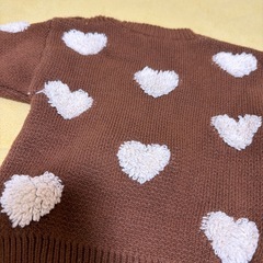 ベビーブラウンニットセーター80cmの画像