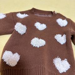 ベビーブラウンニットセーター80cmの画像