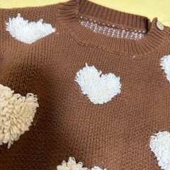 ベビーブラウンニットセーター80cmの画像