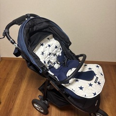 Aprica アップリカ スムーヴプレミアム 三輪 ベビーカー ブルーデニムの画像