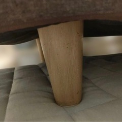 ファブリック ソファ 2人掛け ブラウンの画像