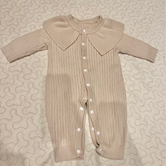 ベビー用 ボタンフロント リブ編み ジャンプスーツ おしゃれの画像