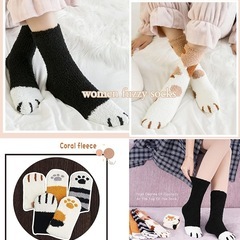 【二年かかった改良・毛が抜けない】 靴下レディースソックス冬厚手【零下防寒・極暖38℃恒温・伸縮性・通気性】就寝ソックスルームソックス保温防寒消臭可愛いおしゃれ耐久性伸縮性室内5足セット22-25cm の画像