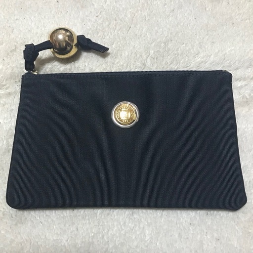 ヴィンテージ フェンディ クラッチバッグ ブラック コットン