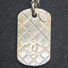正規品 シャネル マトラッセ ドッグタグ ネックレス　の画像