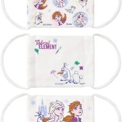 9枚(3袋×３枚入)　子供用　ガーゼマスク　綿　アナと雪の女王　の画像