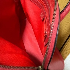 CELINE 赤レザー　バッグ　美品の画像