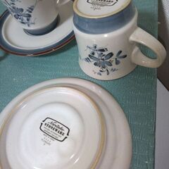 未使用　ノリタケストーンウェアのカップアンドソーサー３客組 口径 8.4㎝の画像