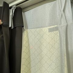 ココアブラウンカーテン・レースセット 115×140cmの画像