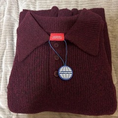 【Paragraph】23FW★ MERINO WOOL BIG COLLARED KNIT パラグラフニットセーター　新品未使用の画像