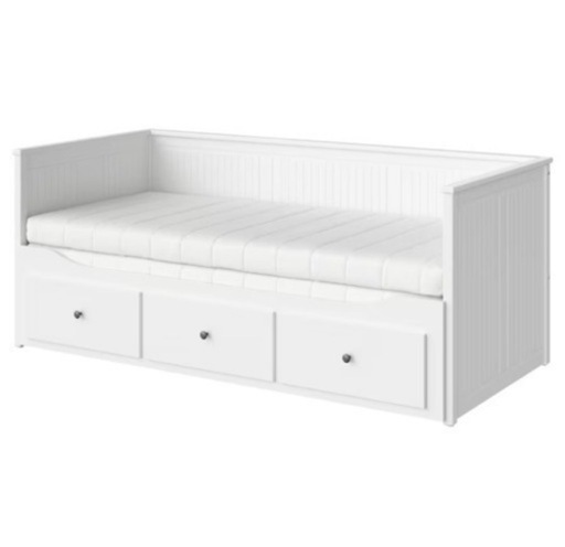 IKEA ヘムネス ベッドフレーム（引き出し×3）, ホワイト,