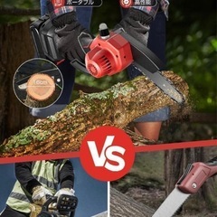 電動チェーンソー 充電式 給油システム ツール不要 ハンディ21V 収納箱付の画像