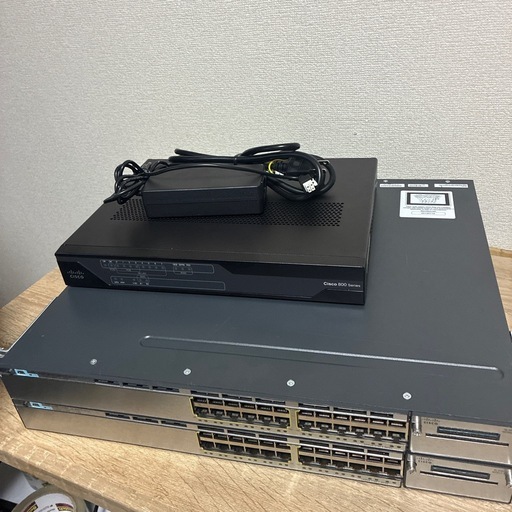 WS-C3750X-24T-L ×2台 C892FJ-K9 ×1台