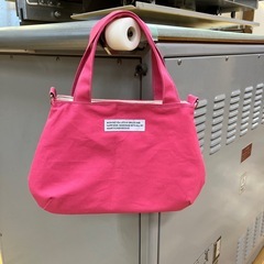 【ハンドメイド】帆布ミニトートバッグ カーネーションピンク 小さなかばん 2way1113新品未使用の画像