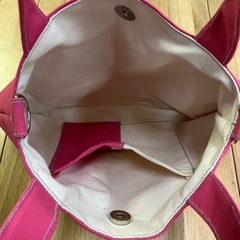 【ハンドメイド】帆布ミニトートバッグ カーネーションピンク 小さなかばん 2way1113新品未使用の画像