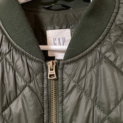 GAP キルティングジャケット ダークグリーン　Lサの画像