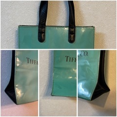 Tiffany & Co. ⭐︎ヴィンテージ品　何度も使えるブランドショッパー紙袋★ティファニービニール張りの画像