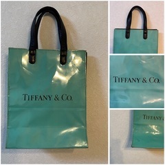 Tiffany & Co. ⭐︎ヴィンテージ品　何度も使えるブランドショッパー紙袋★ティファニービニール張りの画像