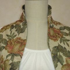 ストール　ベージュ×花③の画像