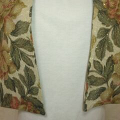 ストール　ベージュ×花③の画像