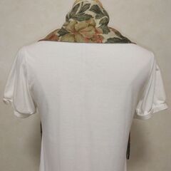 ストール　ベージュ×花③の画像