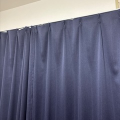 ニトリ ネイビー 遮光プリーツカーテン 100x200
の画像