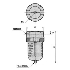 エアツール　工具 CKD 1137-4C-F オートドレン付 エアフィルタ (セパレートタイプ)の画像