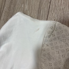 レース袖 七部袖シャツ Mサイズ白の画像