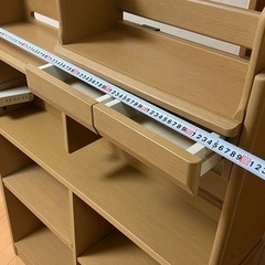 学習机 本棚 サイドチェスト 3点セット 木製 ナチュラルの画像