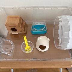 【お話中】ハムスター　ゲージ　餌セットの画像
