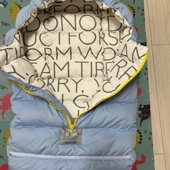 ベビーコクーン stockform 水色 寝袋 赤ちゃん 乳児 ２段階（70～80cm）bee Baby Cocoon おくるみ ベビー用品 ブルー 冬 防寒の画像