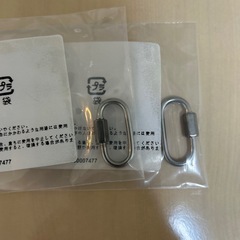 モノタロウ　ステンレスチェーン　リングキャッチ2個セット　カラビナの画像