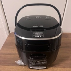 お話中　SHARP 炊飯器 3合炊き 2019年製 説明書付き の画像