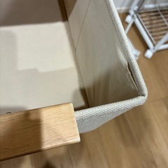 サイドテーブル 棚 オーガニック ナチュラル系  引き出し付き テーブル の画像