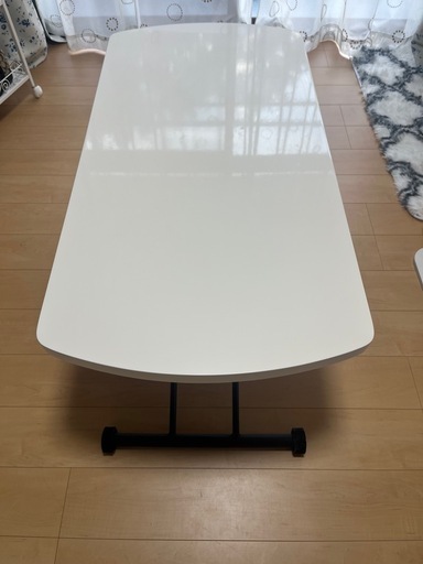 ニトリ　昇降テーブル　白　w1200