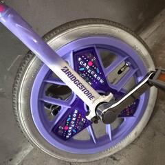 【美品】ブリヂストン スケアクロウ 一輪車 ラベンダー色 14インチの画像