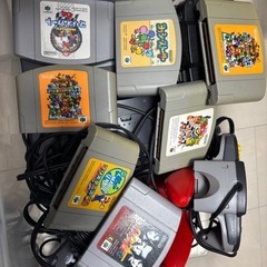 任天堂64/本体/コントローラー4つ/カセット6種の画像