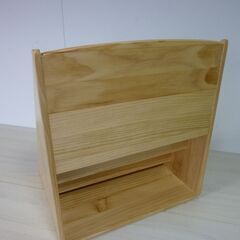 2-2　※取引中/売約済*********** 　　　　　　未使用/新品　訳ありアウトレット特価　   絵本ラック  4段 幅50 コンパクト ディスプレイ 収納 木製 の画像