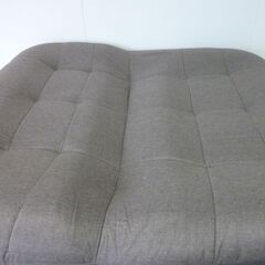 2-5　未使用/新品　座椅子 2人掛け 5段階リクライニング 立体構造 へたりにくいポケットコイル 広々座面 ローソファ ソファー ソファ ファブリック生地 グレージュの画像