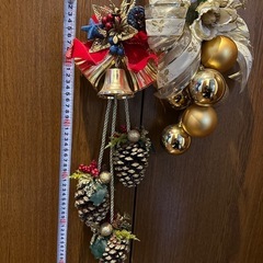 クリスマスツリー　スワッグ　リース　オーナメント2セットの画像