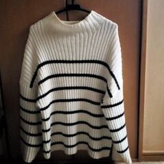 [LEPSIM]サイズF-ざっくりボーダーニットとマフラーの画像