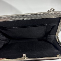 クロコ型ブラックフォーマルバッグの画像