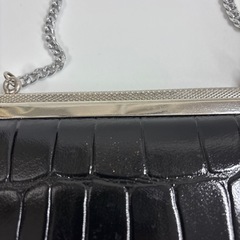クロコ型ブラックフォーマルバッグの画像