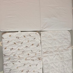 ミニベビーベッド用マットレス　厚さ4センチ 敷きパッド2枚セット（プッパプーポ）の画像