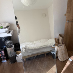 スタンドミラー 165cm ゴールドの画像